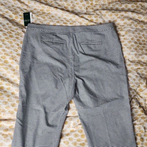 NWT Lauren Ralph Lauren Houndstooth Mid Rise Cropped Pants Black Womens Size 18W - Picture 4 of 14